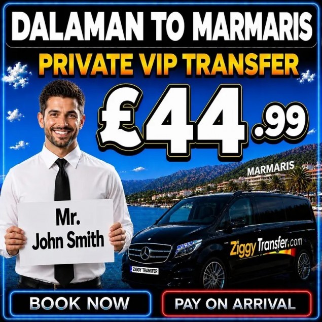 Taxi from Dalaman Airport to Marmaris Club Amaris Apartments